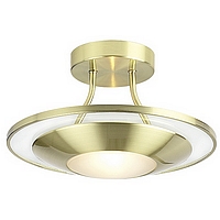 Unbranded 387 30SB - Satin Brass Semi Flush Light