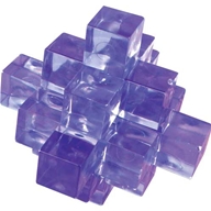 Interlocking 3D puzzles made from tough transparent plastic. The difficulty level varies  but detail