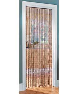 3ft Beaded Door Curtain - Teak Colour