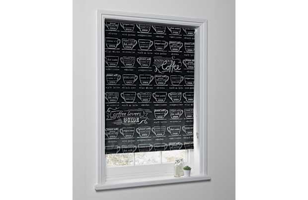 Unbranded 3ft Coffee Chalkboard Roller Blind - Black