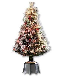 3ft Frosted Berry Cones Fibre Optic Christmas Tree