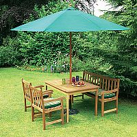 3m. parasol with wind up crank facility. Green