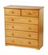 Attractive solid pine chest of drawers with a hardwearing easy-clean lacquer finish