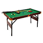 This multi-game table gives you a pool and snooker table in one. It includes 1 set of snooker balls,