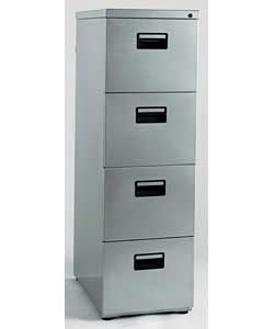 Metal 4 drawer filing cabinet.Lockable drawers on metal runners.Suitable for A4 or foolscape suspens