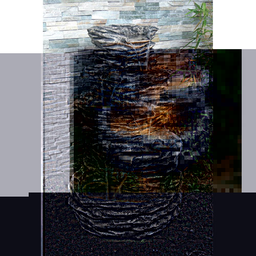 Similar to the 3 Falls Rock Cascade this water feature has 4 water falls.Perfect for creating a foca