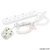 Unbranded 4-Gang 13A Extension Lead With Neon 2Mtr
