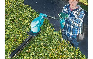 Ideal for smaller gardens, this fantastic-value cordless kit should save you a great deal of time and labour. It provides you with a hedge trimmer, cutting shears, grass trimmer and blower vac, all interchangeable for use with either the short or lon