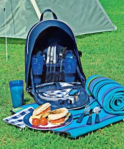 4 Person Picnic Pack with Rug