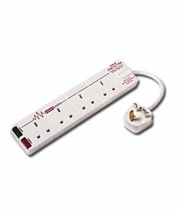 Child resistant sockets.5m cable length.13 amp.Neon power and surge indicator.£1,000 connected equi