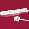 4 WAY 13 AMP POWER STRIP W/OUT PROTECTION 2M