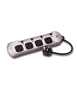 4-Way Trailing Socket with Surge Protection