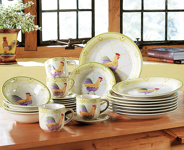 Unbranded 40-Piece Cockerel Dinner Service
