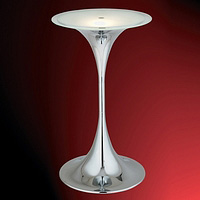 Stylish floor/standing lamp with a polished chrome base and an acid glass diffuser shelf. Height - 6