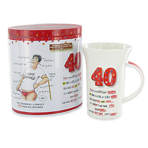 Unbranded 40th Birthday Mug and Cookie Tin For Him
