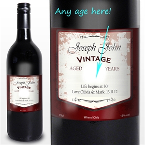 Unbranded 40th Birthday Personalised Red Wine