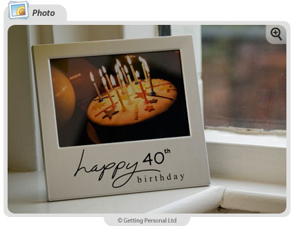 40th Birthday Photo Frame Our 40th Birthday Photo Frame is a superb photo frame that is ideally suit