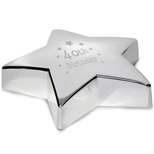Unbranded 40th Birthday Star Paper Weight