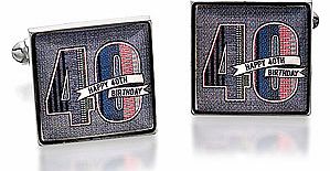 Unbranded 40th Birthday Swivel Cufflinks - 014516