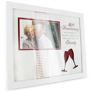 Unbranded 40th Ruby Wedding Anniversary 6 x 4 Photo Frame