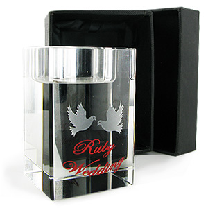 Unbranded 40th Ruby Wedding Anniversary Candle Tea Light