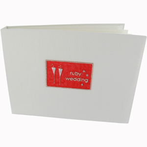 This wonderful Ruby Wedding photo album is a beautiful hand finished album that makes a great keepsa