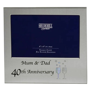 40th Wedding Anniversary Mum and Dad Photo Frame