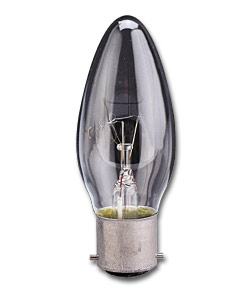 40W BC Clear Candle Bulbs