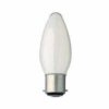 40W BC lightbulb candle Opal pk 2
