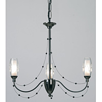 Unbranded 410 3BC - 3 Light Black Chrome Hanging Light