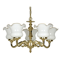 Unbranded 410 5 - 5 Light Polished Brass Hanging Light