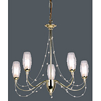 Unbranded 410 5BP - 5 Light Polished Brass Hanging Light