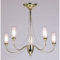 Unbranded 410 5BPF - 5 Light Polished Brass Ceiling Light