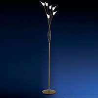 Elegant floor lamp in a bronze finish complemented with floral glass shades. Height - 167cm Diameter