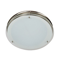 Unbranded 4250 MED - Medium Chrome and Glass Flush Light