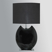 Unbranded 4267BK - Black Ceramic Table Lamp Pair