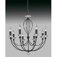 Unbranded 4298 8BC - 8 Light Black Chrome Hanging Light