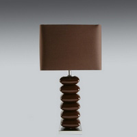 Unbranded 4318BR - Brown Ceramic Table Lamp Pair