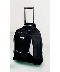 45cm/18in Airtec Trolley Backpack - Black and Silver