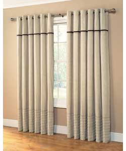40% polyester, 30% linen and 30% viscose curtain with pintuck and stitch detail.50% cotton, 50%