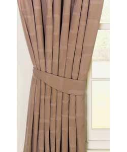 50% polyester, 50% cotton.Dry clean only.Complete with tiebacks.Width 117cm/46in.Drop 228cm/90in