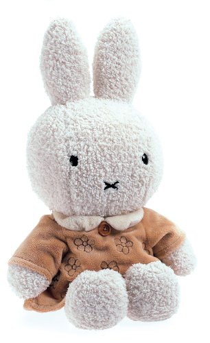48 cm Large Miffy Soft Toy with Beige Dress- Rainbow Designs