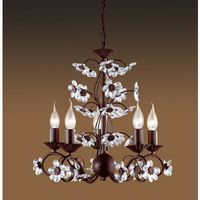 Unbranded 4985 5BR - Rustic Brown Hanging Light