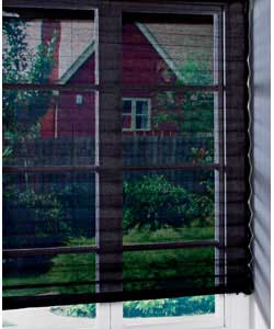 4ft Organdy Pleated Blind - Black
