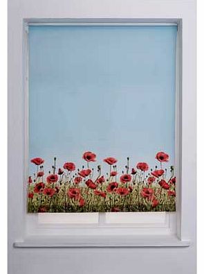 Unbranded 4ft Poppy Meadow Roller Blind - Multicoloured