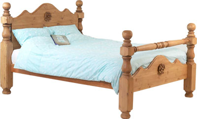 4Ft Queen Size Victorian Pine Bed Frame