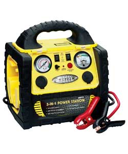 900 amp power pack with jump start facility and crocodile clips.200W power inverter (400W) maximum.2