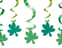 5 Irish Clover Hanging Swirls