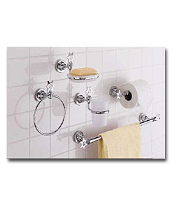 5 Piece Chrome Star Bathroom Set