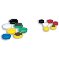 5 Star Round Plastic Covered Magnets Assorted 20mm
